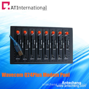8 Ports Quad Band Wavecom Q24Plus Modem Pool Bulk SMS Sending